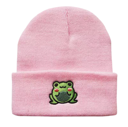 Bonnet Grenouille Kawaii Brodée