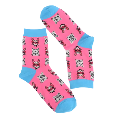 chaussettes chat roses mrcol