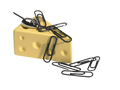 Magnetic Mouse and Cheese Paperclip Holder