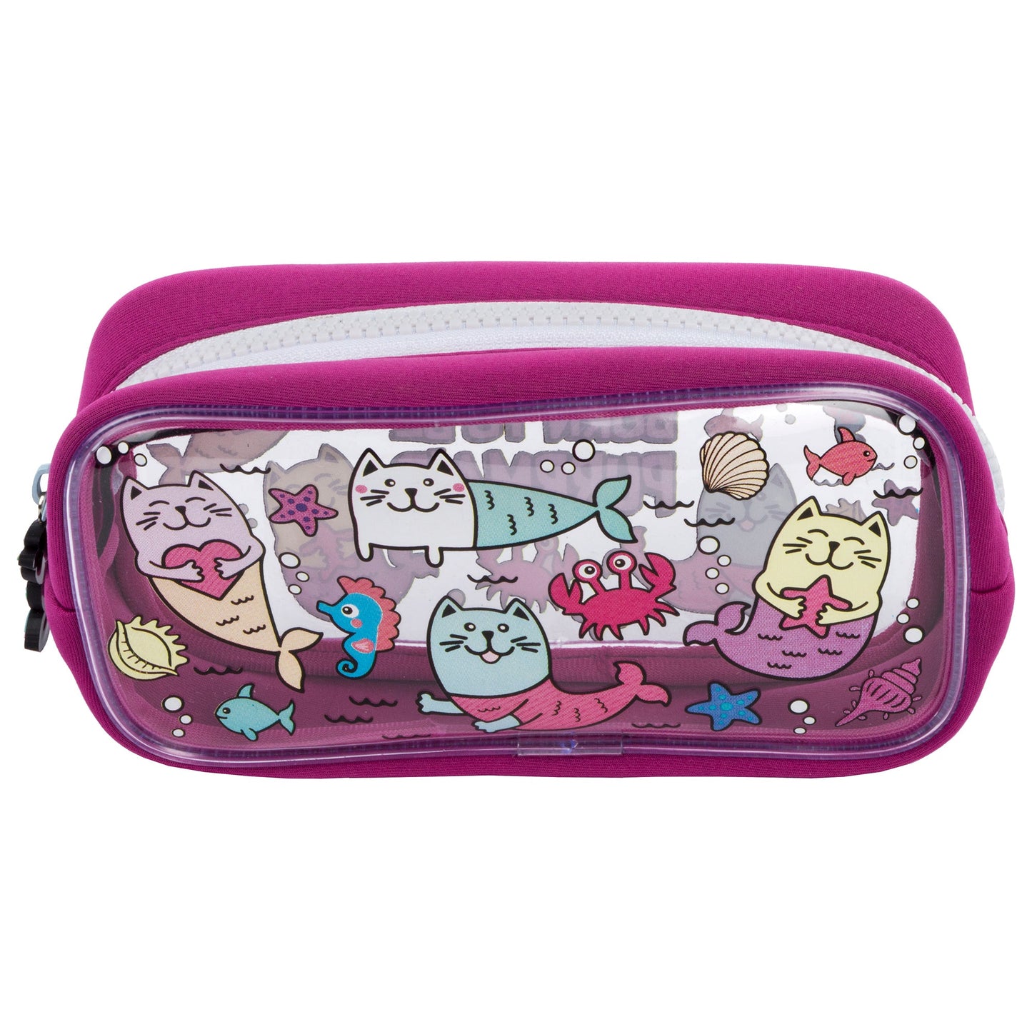 Trousse scolaire en PVC – chat sirène