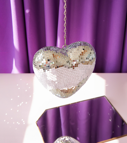 Hanging disco heart