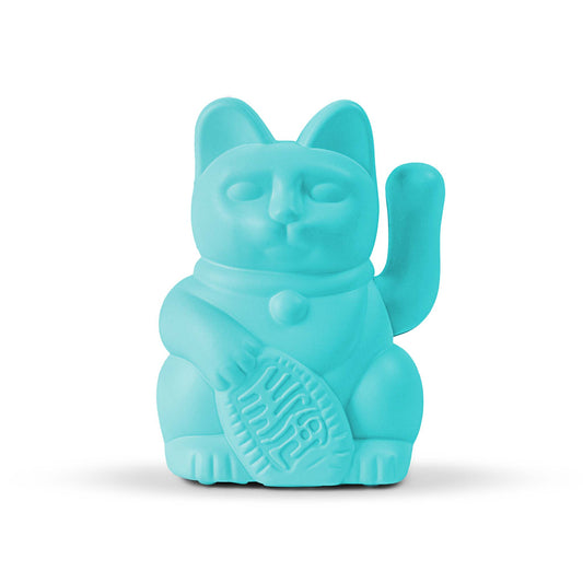 Turquoise Solar Lucky Cat "Miko"