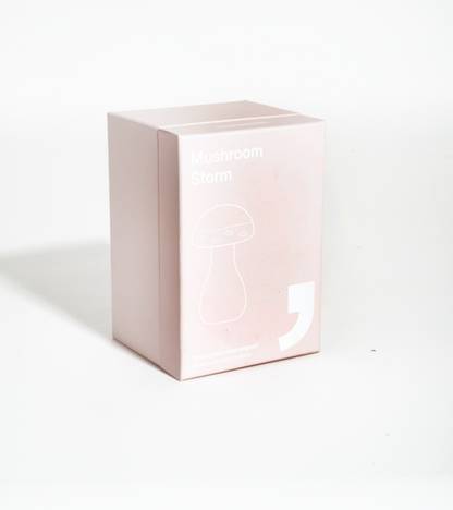 Mushroom storm glass - pastel pink