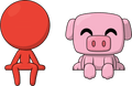 Figurine Red & Pig