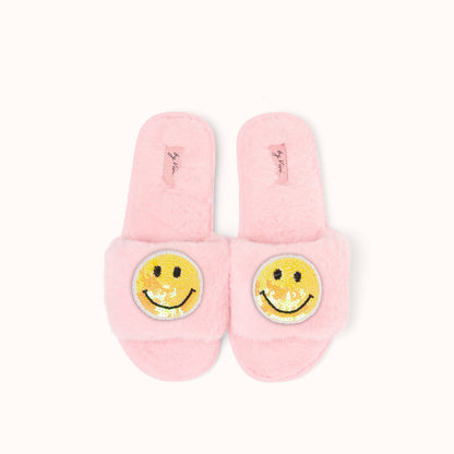 Paire de broches pour Chaussons - Smiley Jaune