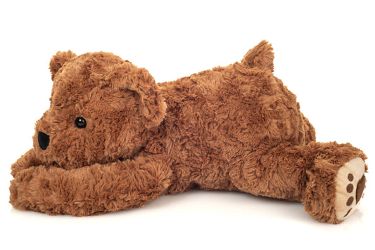 Brown Reclining Bear Plush Toy