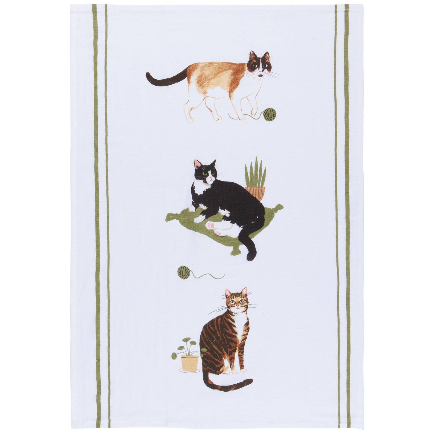 Set of 3 Cat Tea Towels
