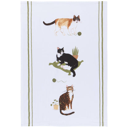 Set of 3 Cat Tea Towels