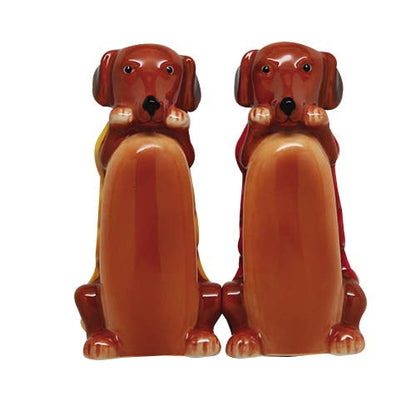 Salière et poivrière Teckels “Hot Dogs” – vue 2