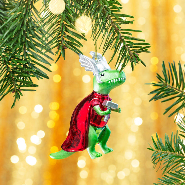 T-Rex Thor Christmas Bauble