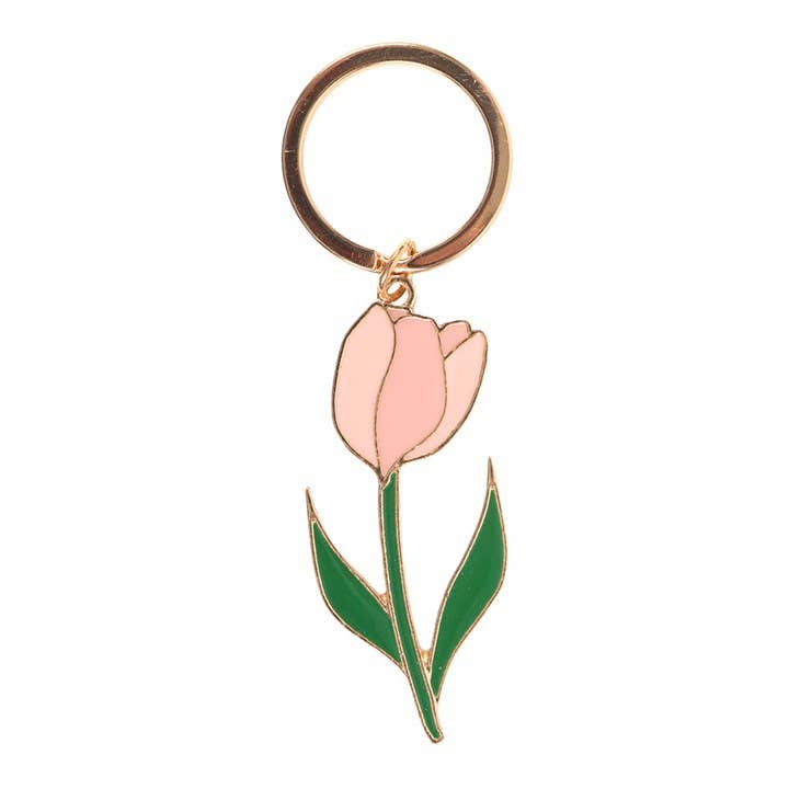 Pink Tulip Keychain