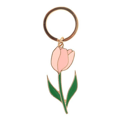 Pink Tulip Keychain