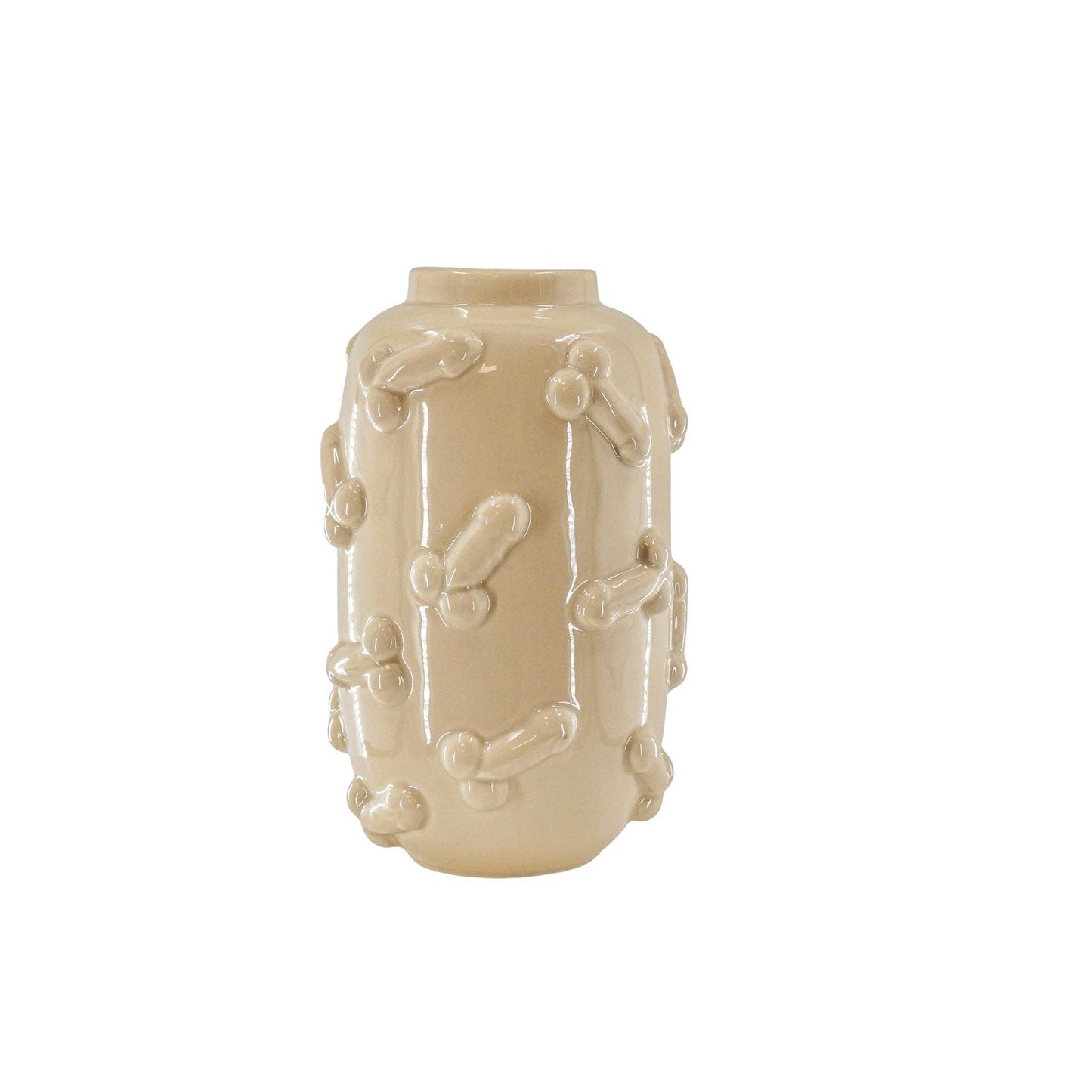 Vase - Dick - Céramique - Beige - 17x17x27cm