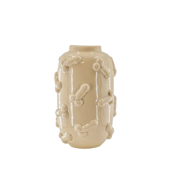 Vase - Dick - Ceramic - Beige - 17x17x27cm
