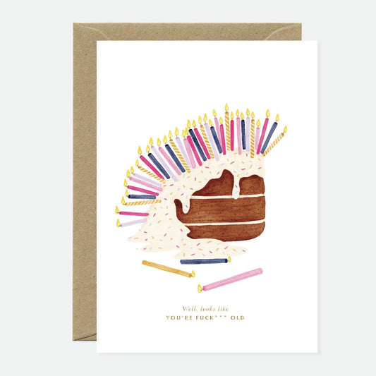 Looks like you're old - Greeting card - Gold foil