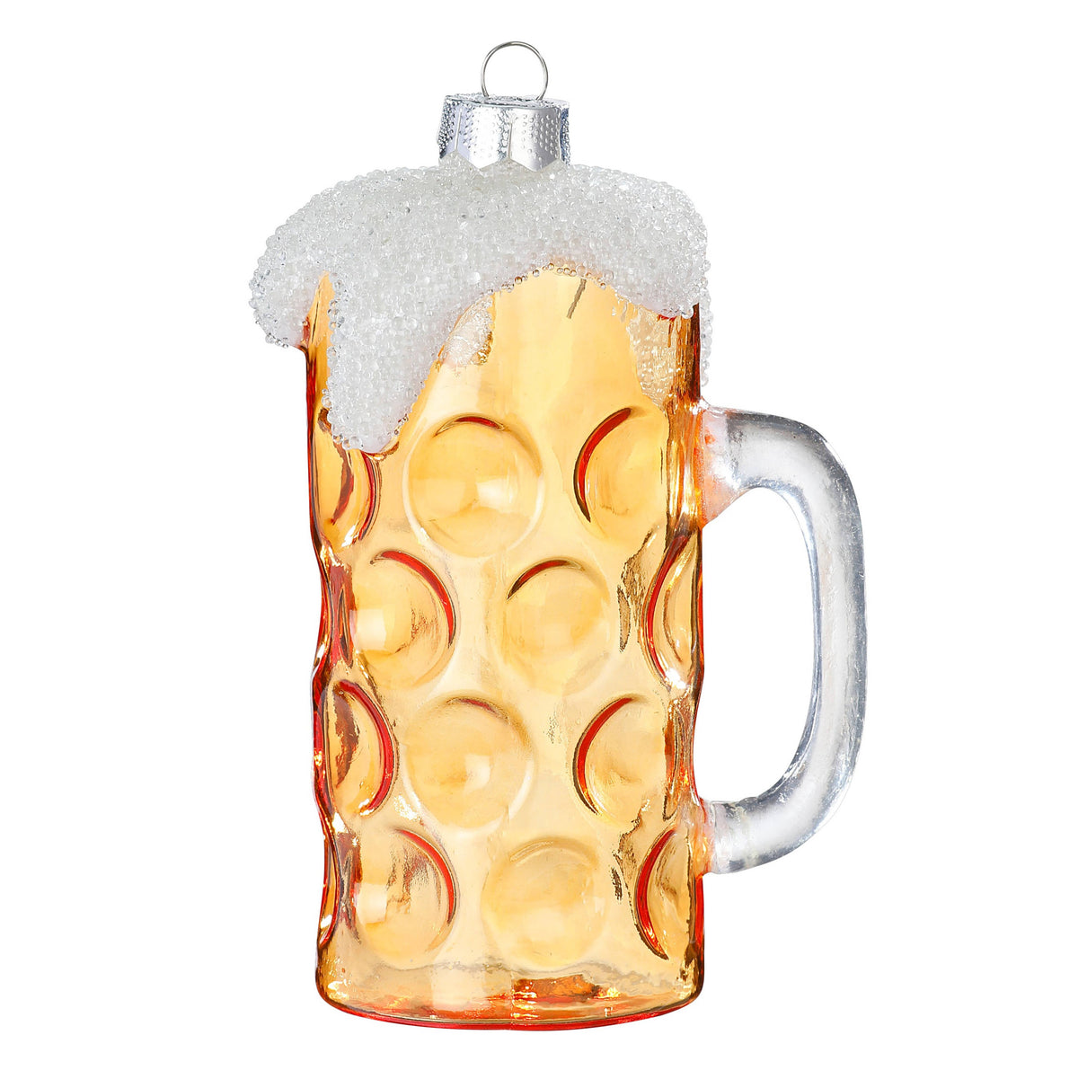 Ornement de Noël chope de bière, en verre, 10,3 cm – Holly & Jolly