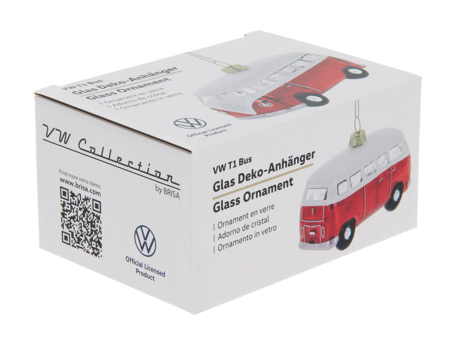 Décoration de Noël VW T1 Bus Rouge & Blanc