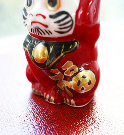 Figurine en Faïence Chat Chanceux Daruma
