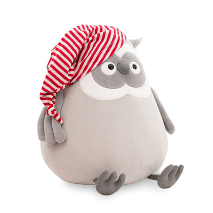 Peluche Hibou avec bonnet de nuit-20cm-0+