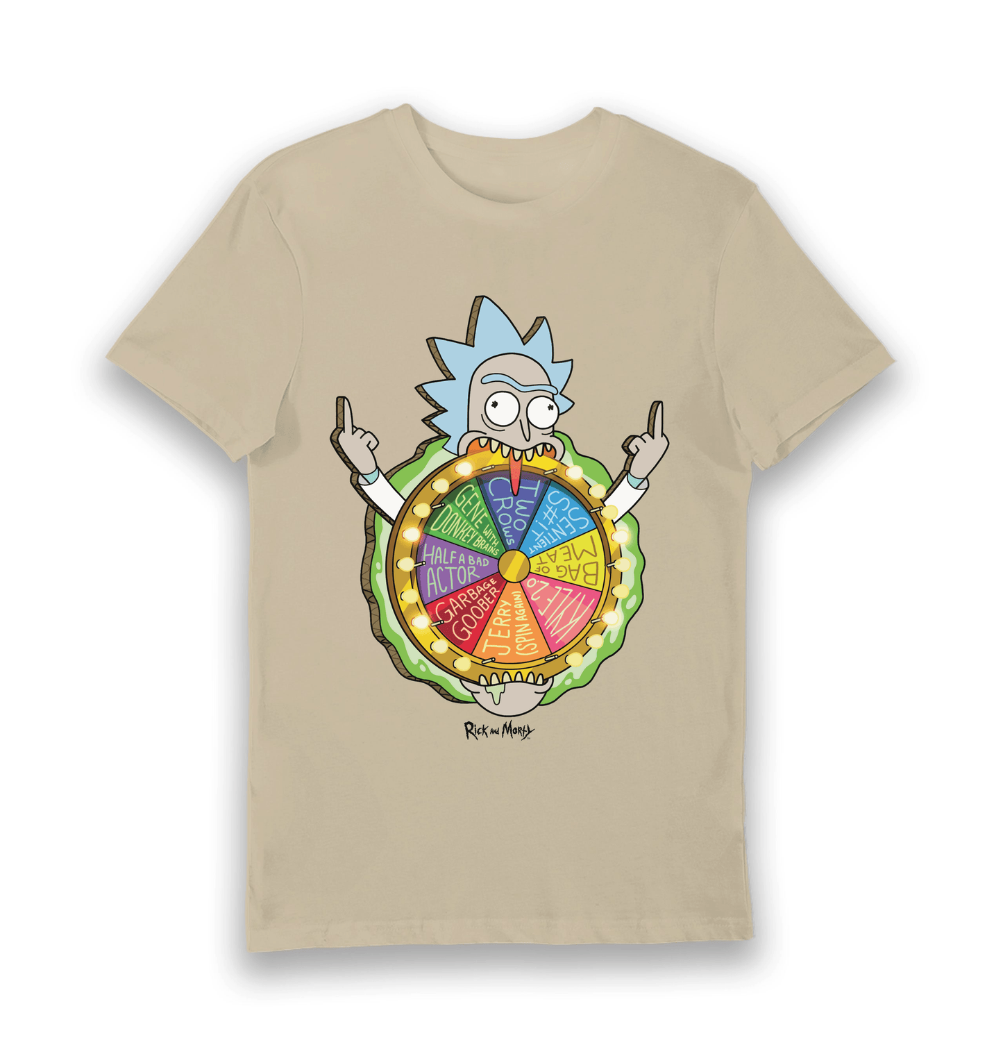 T-shirt adulte Rick and Morty Spin the Wheel