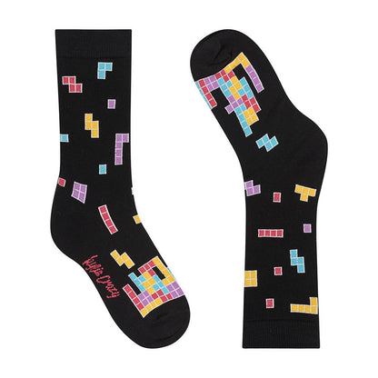 Durable and Playful Tetris Cotton Socks for Boys