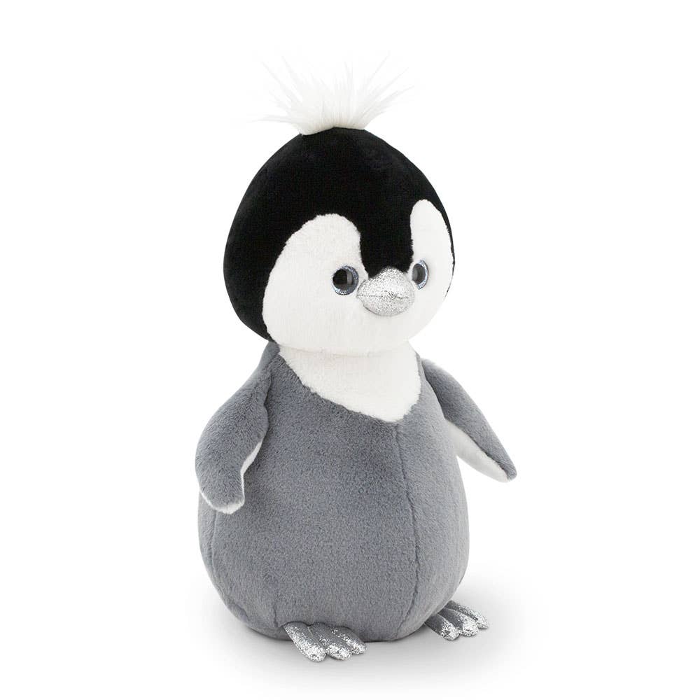 Peluche Fluffy le pingouin gris - 22 cm - dès 0 mois