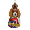 Boule de Noël Cavalier King Charles Blenheim « God Save the King »