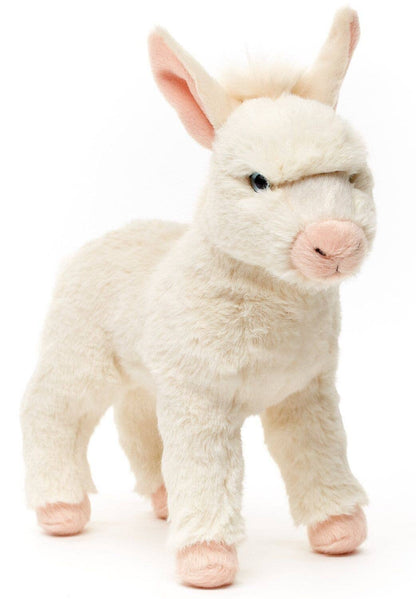 White baroque donkey, standing - 30 cm (height) - soft toy/plush