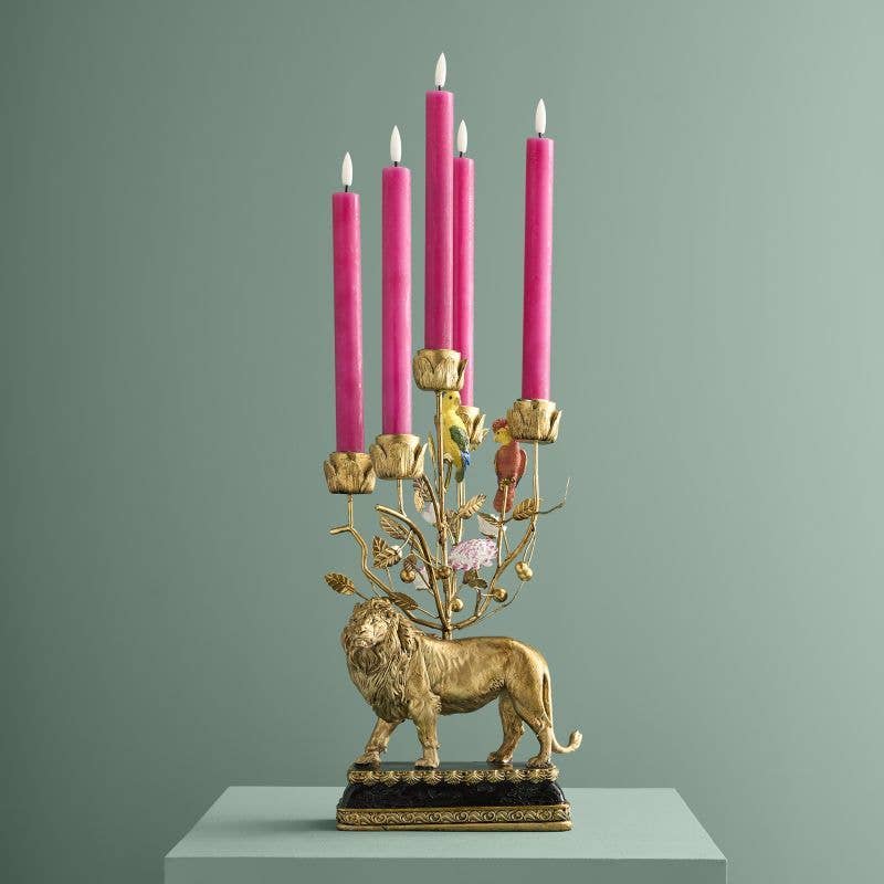 Lion Chandelier, Poly/Metal, 20 x 15 x 37 cm