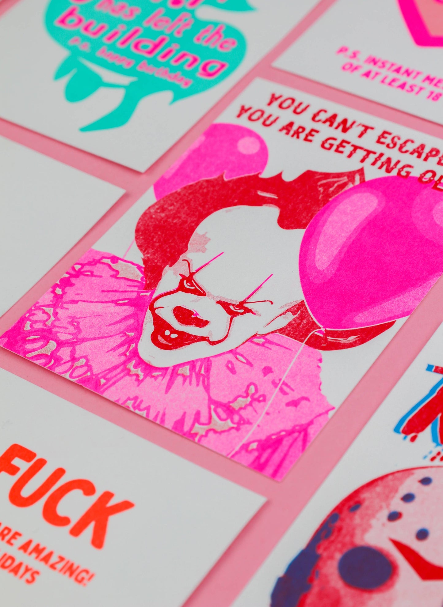 Pennywise Postcard You Can't Escape IT Risoprint