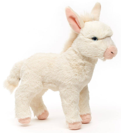 White baroque donkey, standing - 30 cm (height) - soft toy/plush