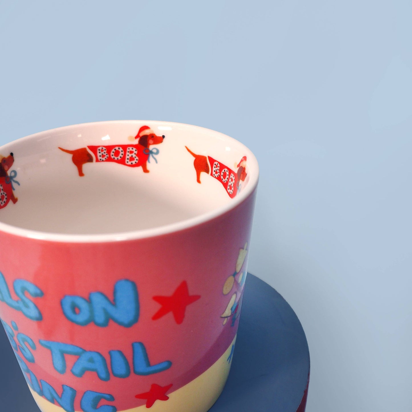 Mug Dachshund Bob “Bells on Bob's Tail Ring”
