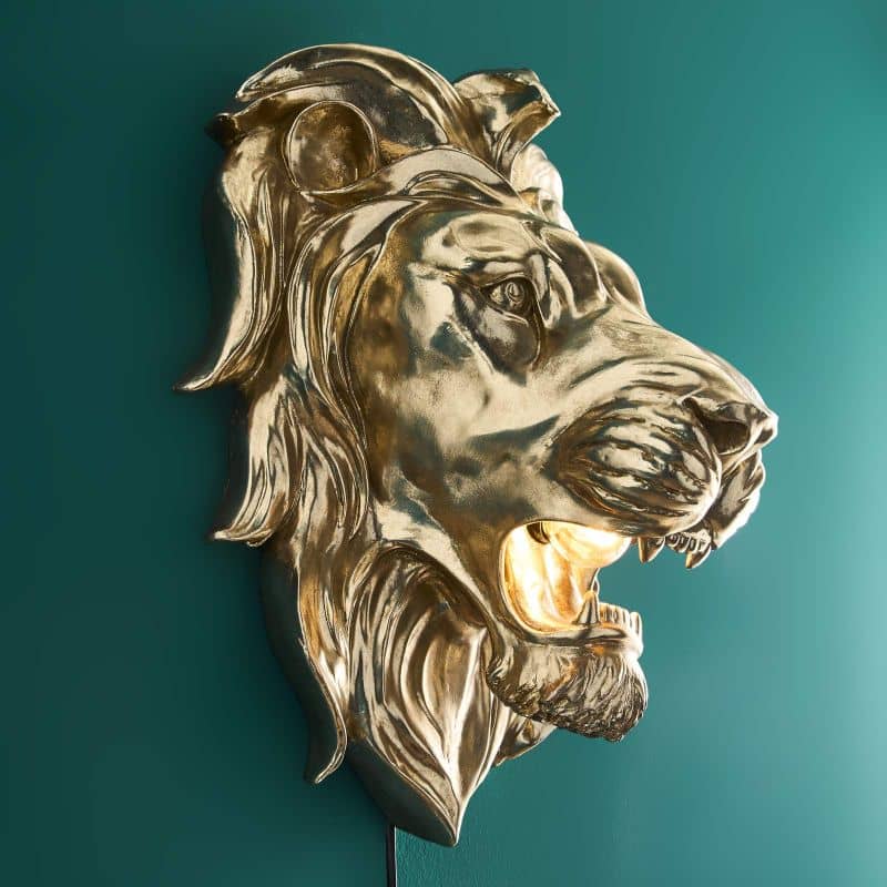 Applique Murale King Lion Or, 47 x 41 x 24,5 cm