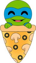 Peluche Leonardo Pizza – 22,9 cm