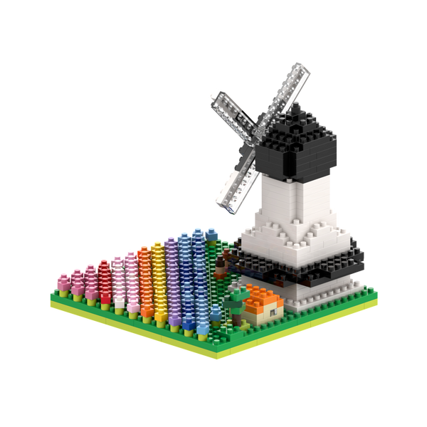 BRIXIES Windmill with Tulips