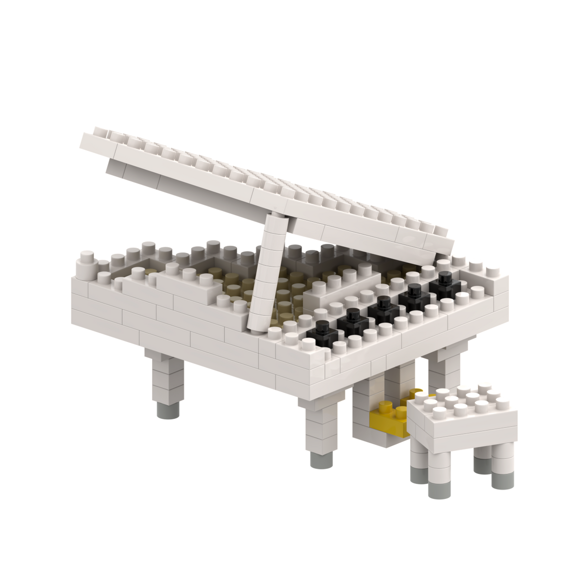 BRIXIES Piano (Grand) White