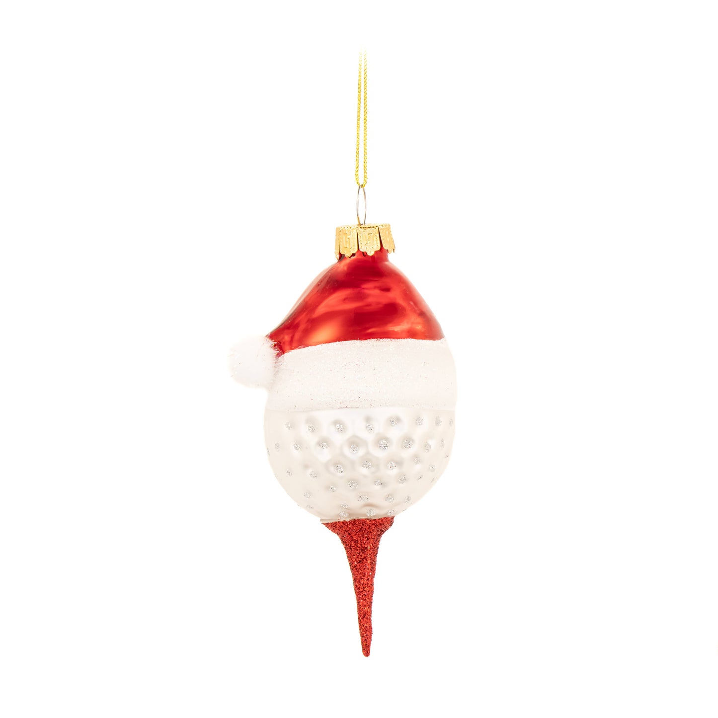 Festive Golf Ball Christmas Ornament
