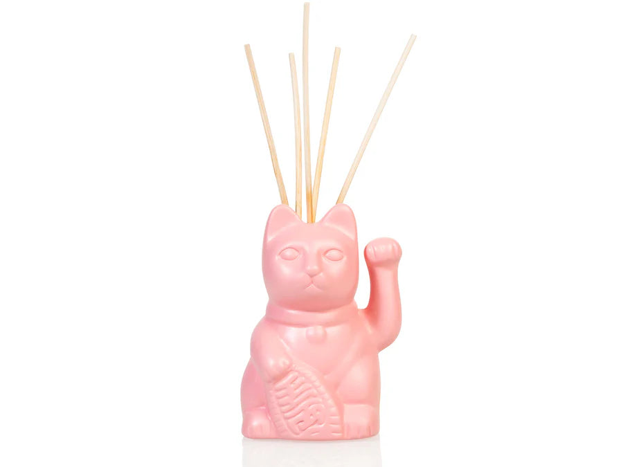 Diffuseur de parfum Chat Chanceux Rose Bitten – Objet déco original