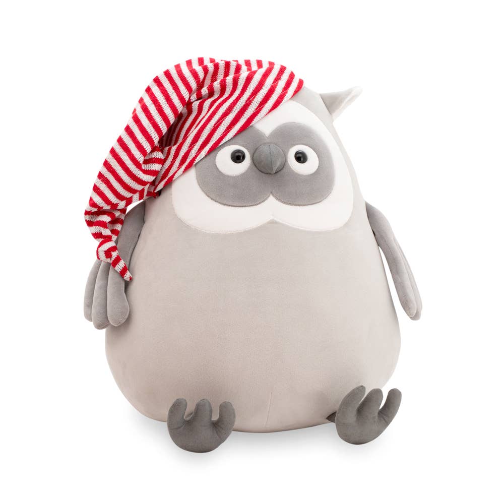 Plush owl with nightcap