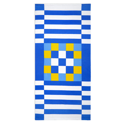 Serviette de plage et jeu Tic Tac Toe
