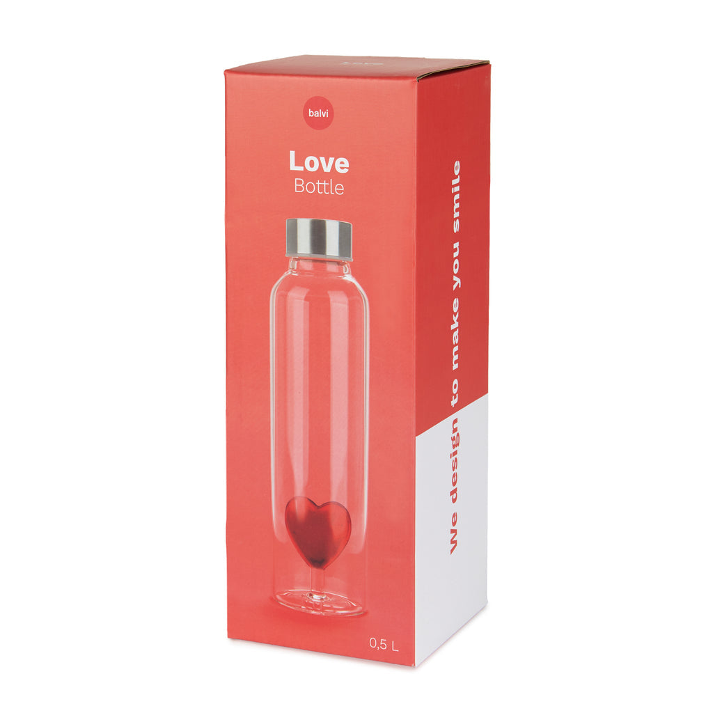 Bouteille réutilisable d'amour