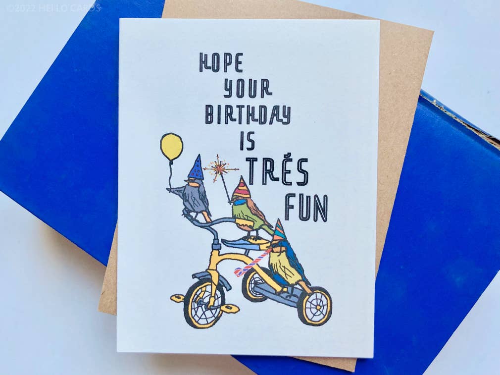 "Very Fun" Birthday Card with Birds