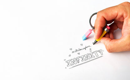 Pencil & Eraser Keychain