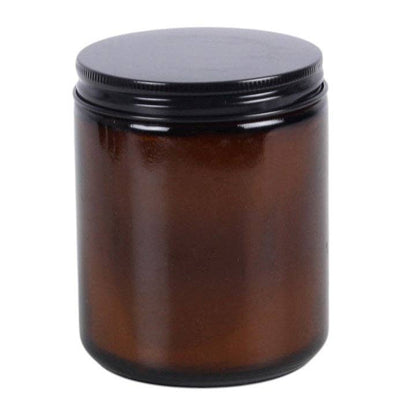 Lot de 4 bougies en pots ambrés d'apothicaire de sorcière