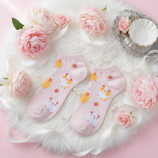 Chaussettes Cochons d’Inde aux fraises