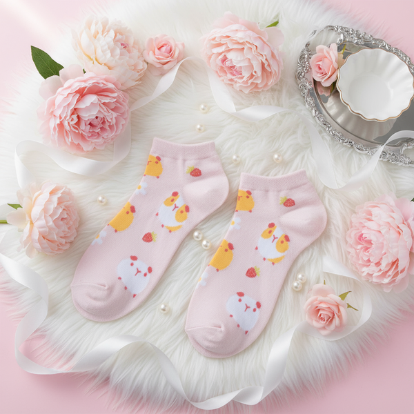Strawberry Guinea Pig Socks