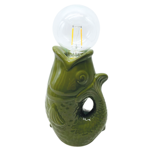 LED fish decoration, khaki, battery-operated, L13.5 W8.2 H27cm