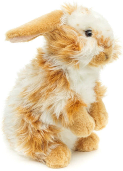 Plush rabbit with lion's head, standing (gold)