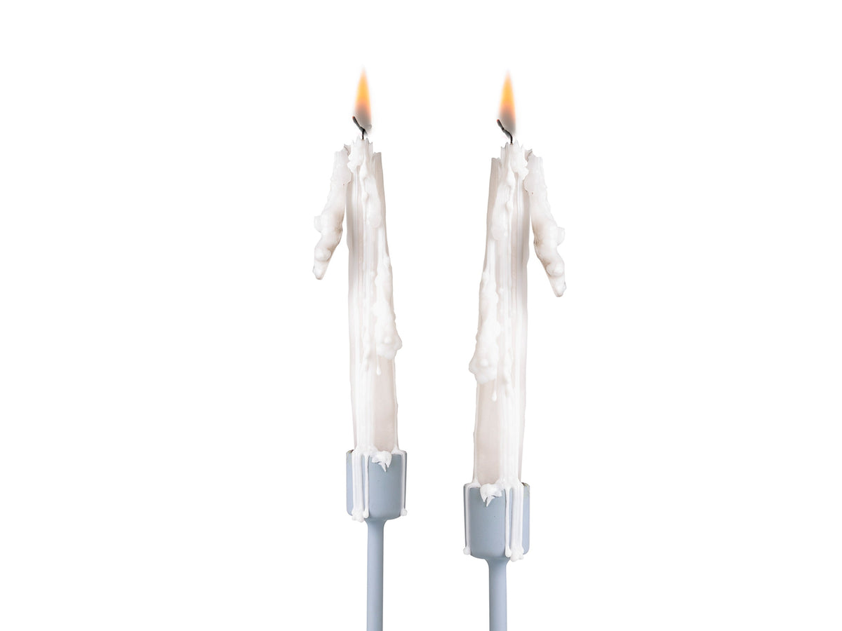 Bougies Coulantes Blanches – Lot de 2