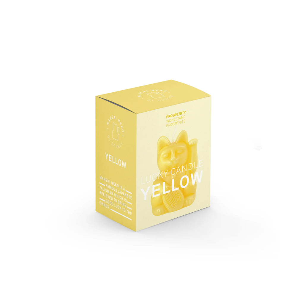 Bougie Chat Chanceux Jaune